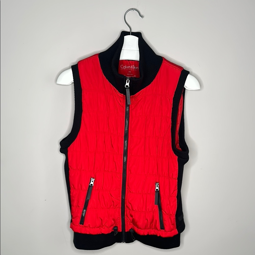 Calvin Klein Vibrant Red and Black Vest